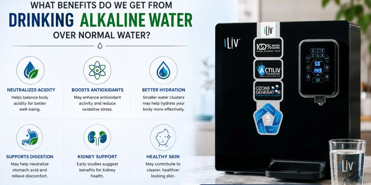 What benefits do we get from drinking alkaline water over normal water?