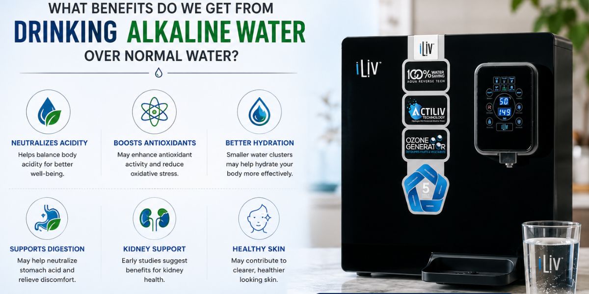 What benefits do we get from drinking alkaline water over normal water?